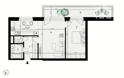 *Rezervované* 2-izbový byt v štandarde, klimatizácia a parkovanie len za 127.299 € + bazén