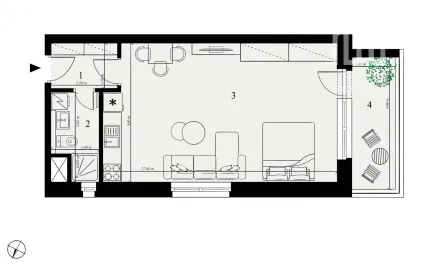 *Limitovaná akcia* 1-izb. byt v štandarde 50,09 m2 rezidencia SELANKY Pobedim