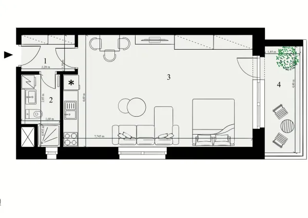 *Limitovaná akcia* 1-izb. byt v štandarde 50,09 m2 rezidencia SELANKY Pobedim