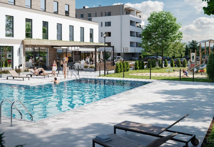 *IBA U NÁS * 3i byt s predzáhradkou v štandarde, klimatizácia, parkovanie + bazén